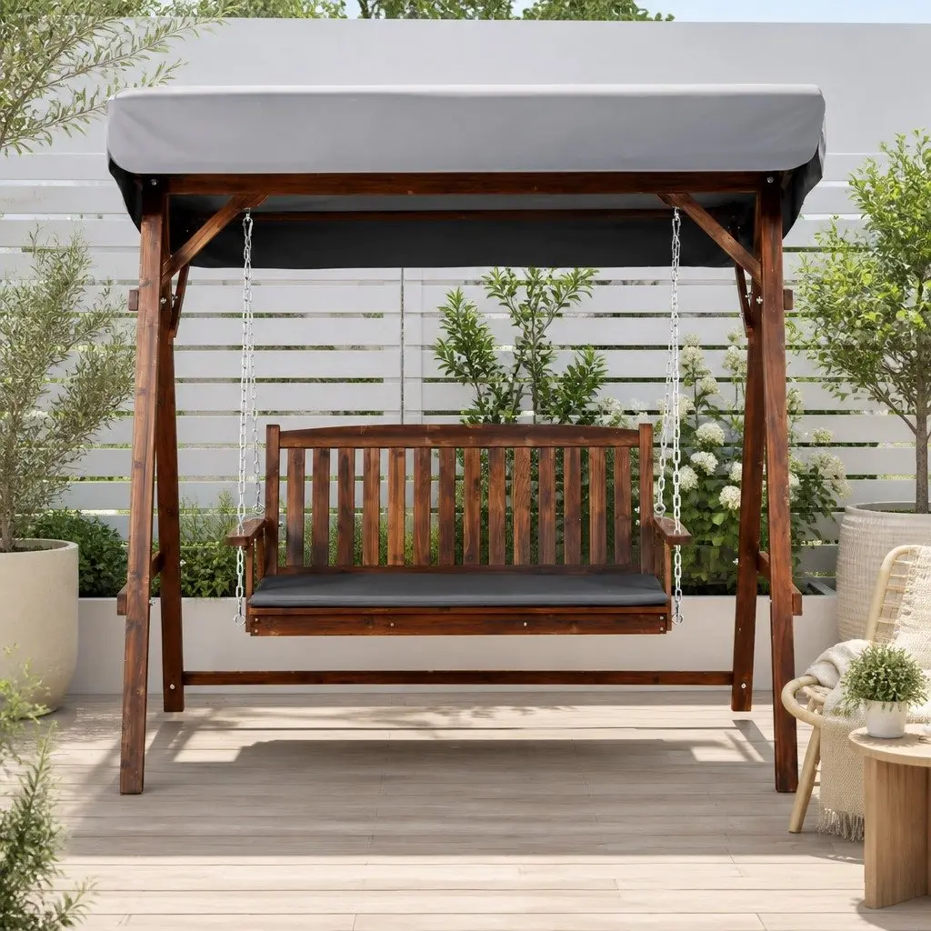 3 Seater Swing Chair with Canopy