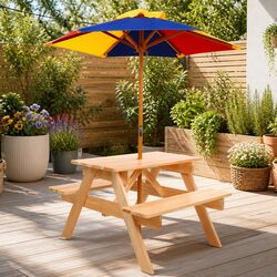 Kids Wooden Picnic Table Set: Specs and Dimensions