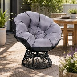 Specifications of the Black Rotatable Papasan Chair