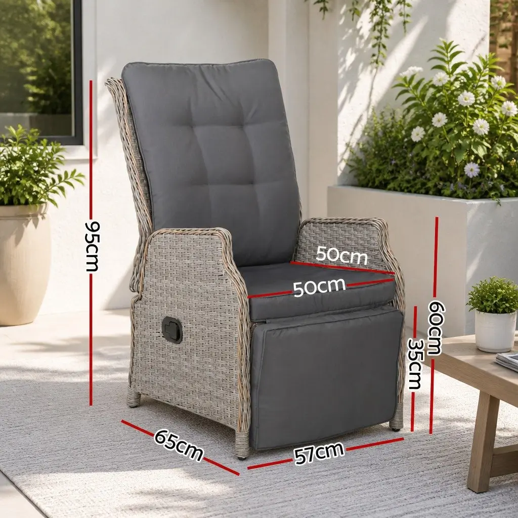 Wicker Recliner Lounge Chairs