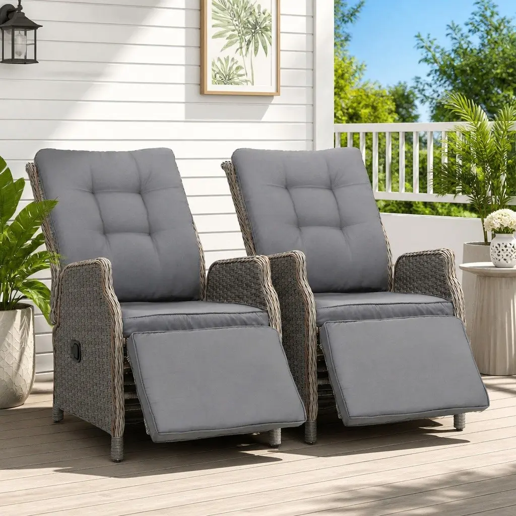 Wicker Recliner Lounge Chairs