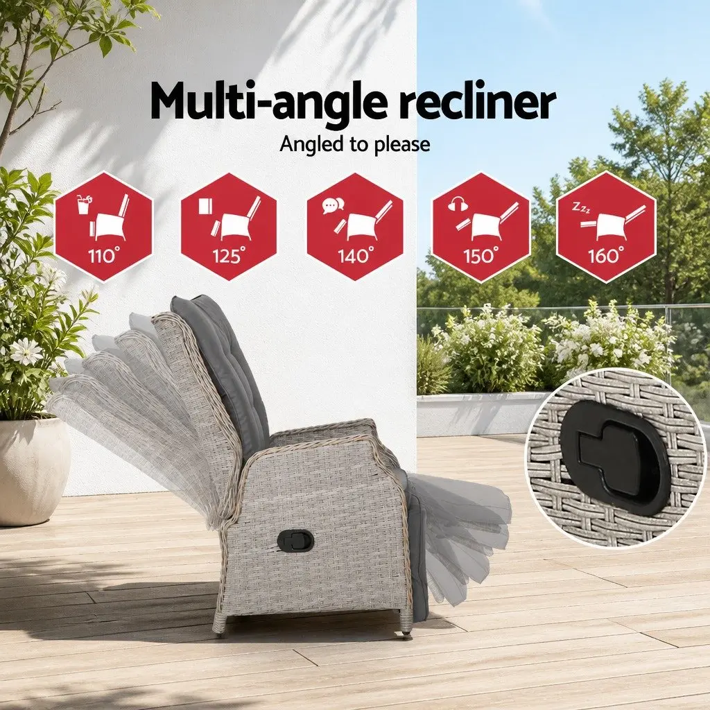 Wicker Recliner Lounge Chairs