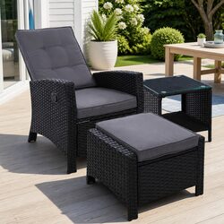 Wicker Recliner Set - Dimensions and Specifications