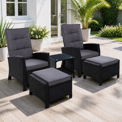 5PC Outdoor Recliner Chair Set Specifications and Features