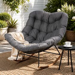 Steel Frame Outdoor Rocking Chair Dimensions and Specs