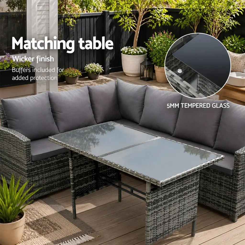 9-Seater Outdoor Wicker Lounge Set
