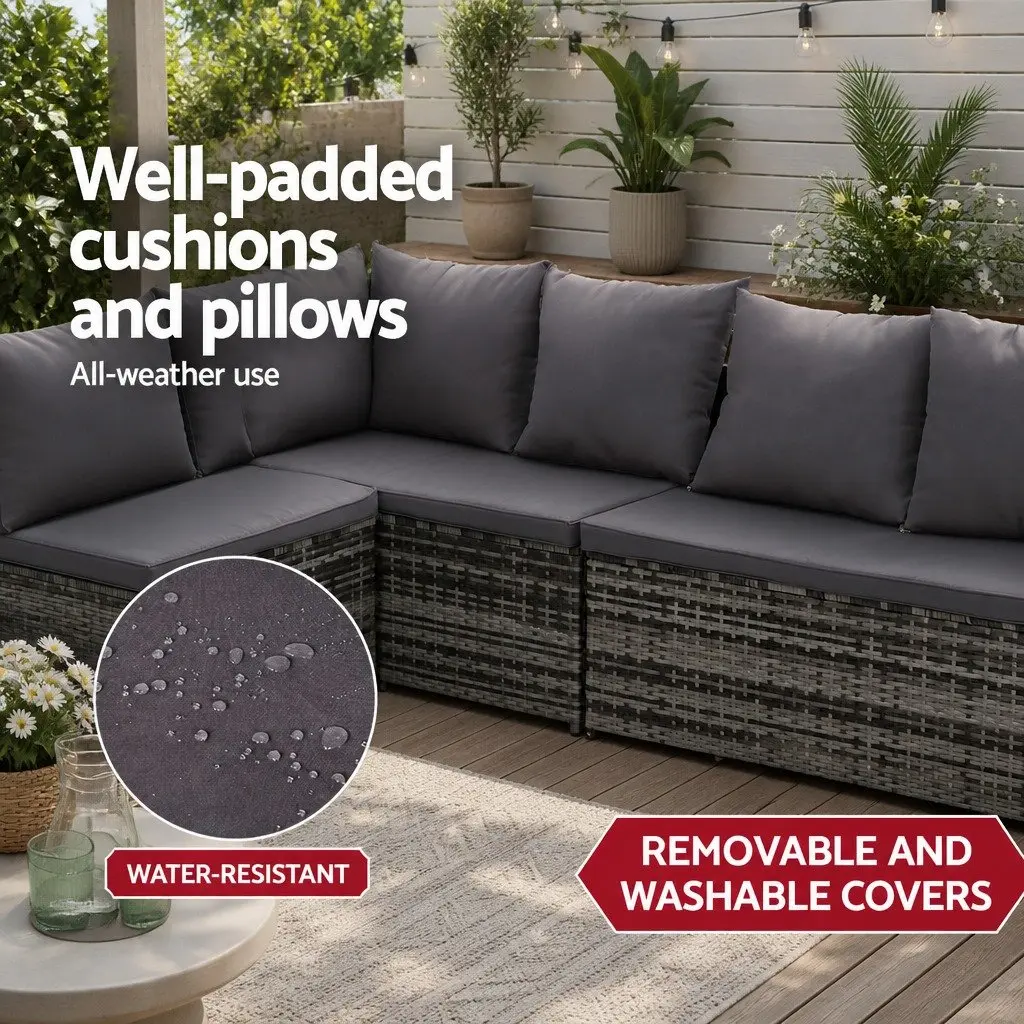9-Seater Outdoor Wicker Lounge Set