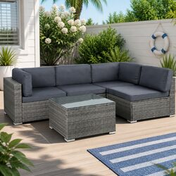 5-Piece Wicker Sofa Set Specifications and Dimensions