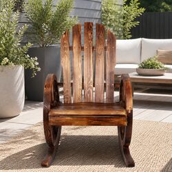 Specifications of Brown Wagon-Wheel Rocking Chair