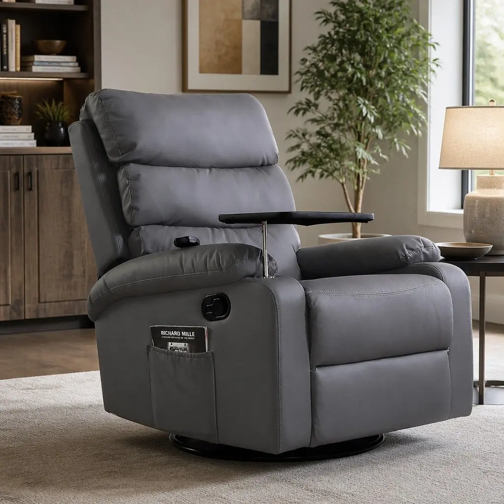 Grey Massage Recliner Chair with Heat