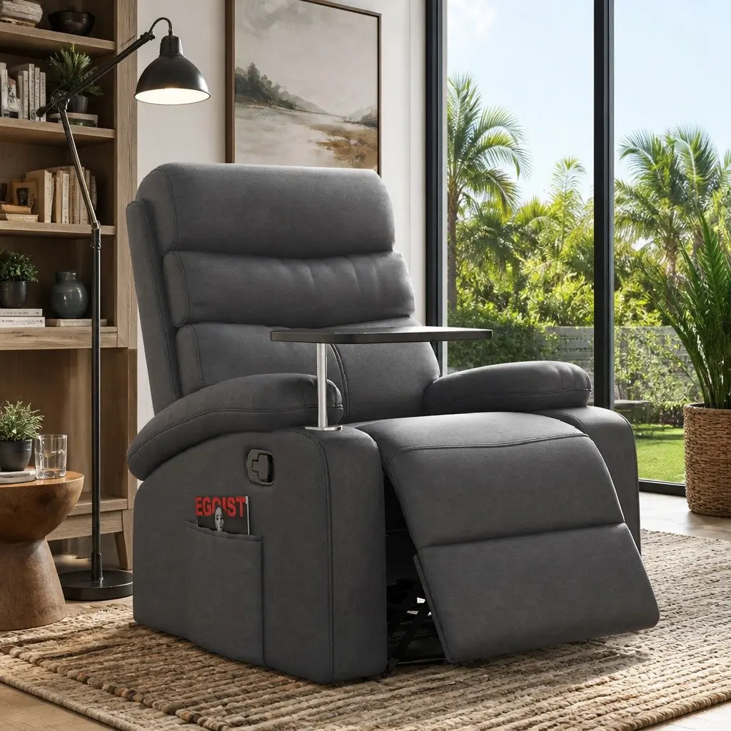 Grey Massage Recliner Chair with Heat