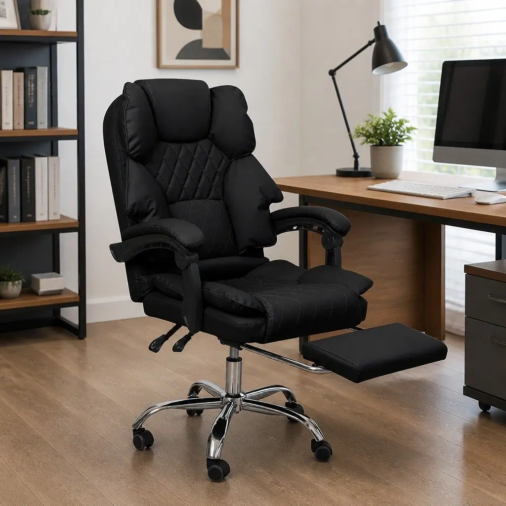 Gaming Office Chair for Office Use Adjustable Height Black