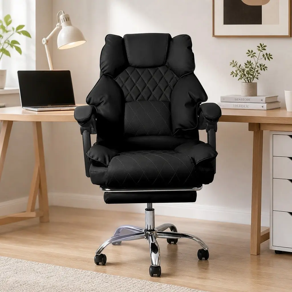Gaming Office Chair for Office Use Adjustable Height Black