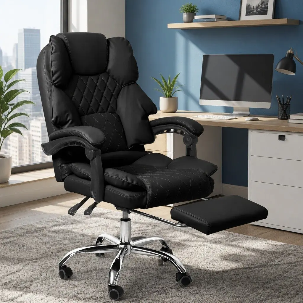 Gaming Office Chair for Office Use Adjustable Height Black