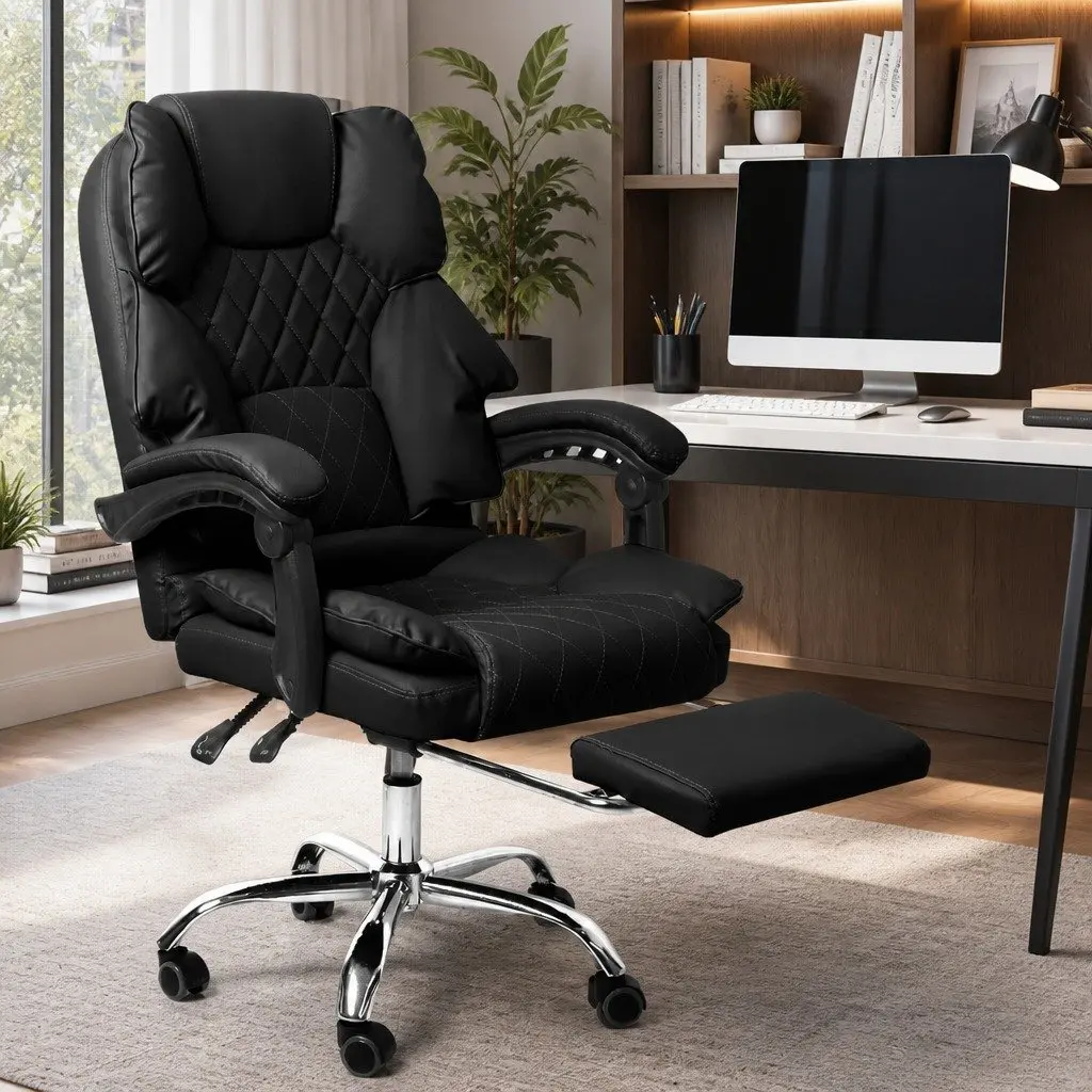 Gaming Office Chair for Office Use Adjustable Height Black