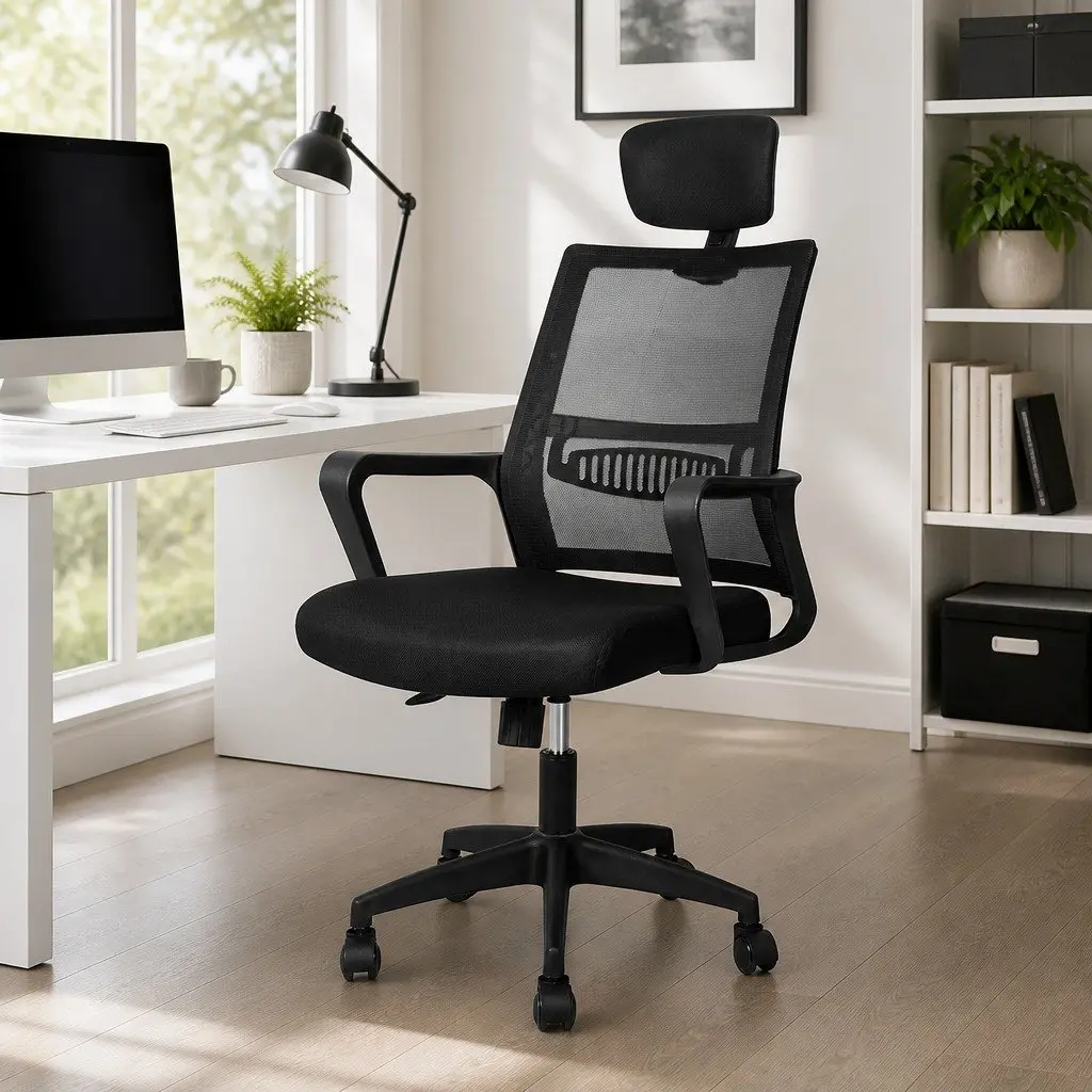 Mesh Office Chair Ergonomic for Office Adjustable Height with Lumbar Support