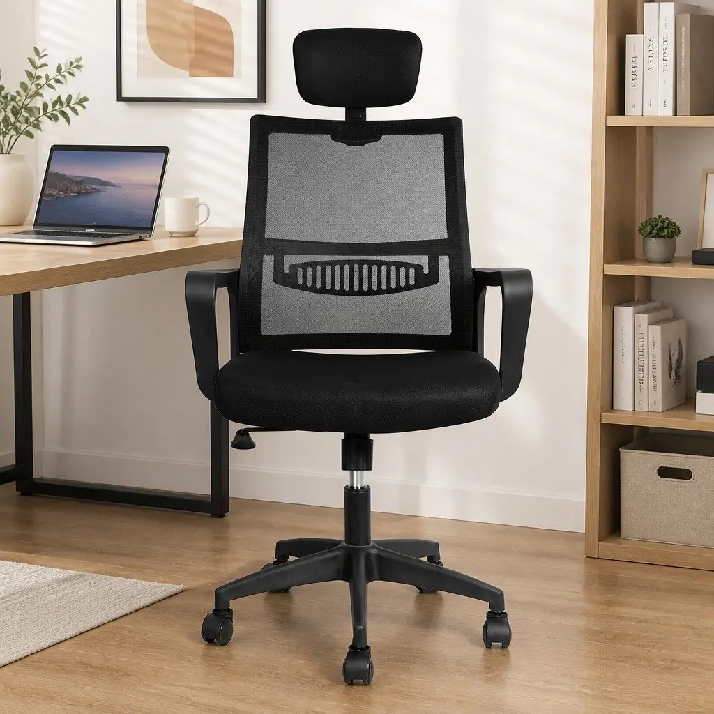 Mesh Office Chair Ergonomic for Office Adjustable Height with Lumbar Support