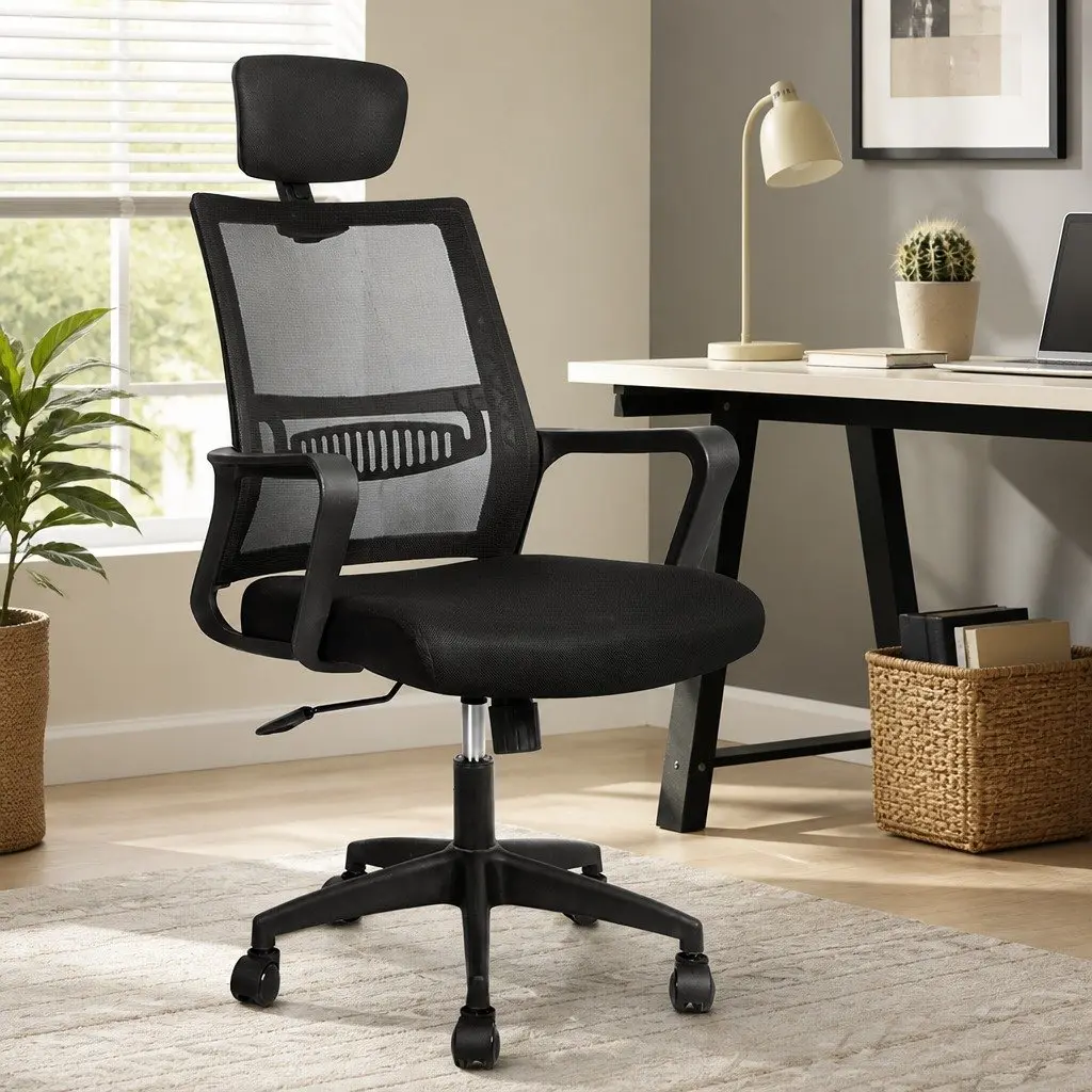 Mesh Office Chair Ergonomic for Office Adjustable Height with Lumbar Support