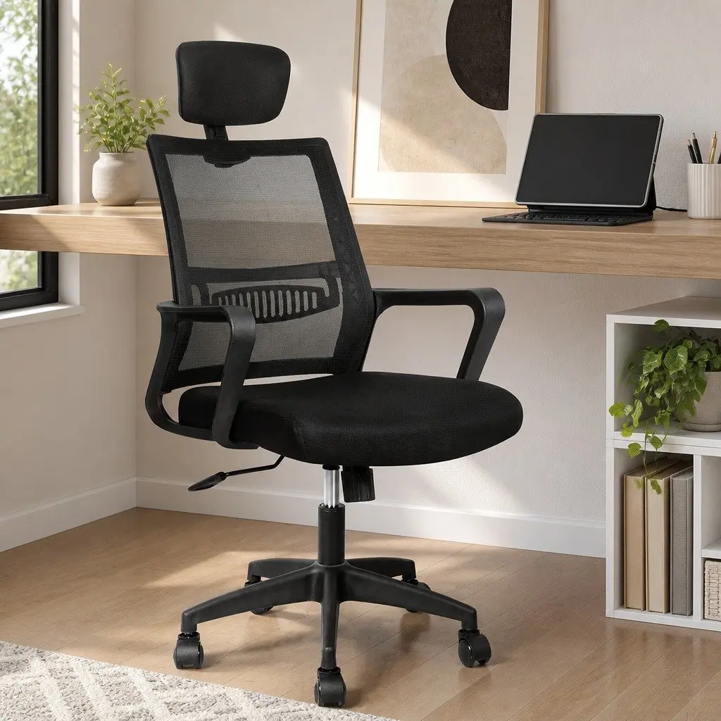 Mesh Office Chair Ergonomic for Office Adjustable Height with Lumbar Support