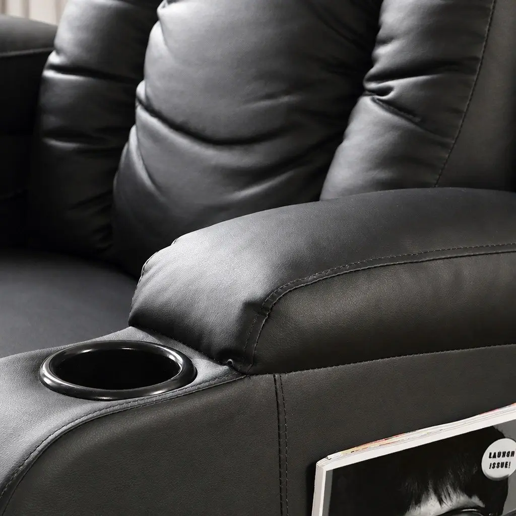 Massage Recliner Chair Living Room 360 Swivel Heated Lumbar Full Body Relaxation