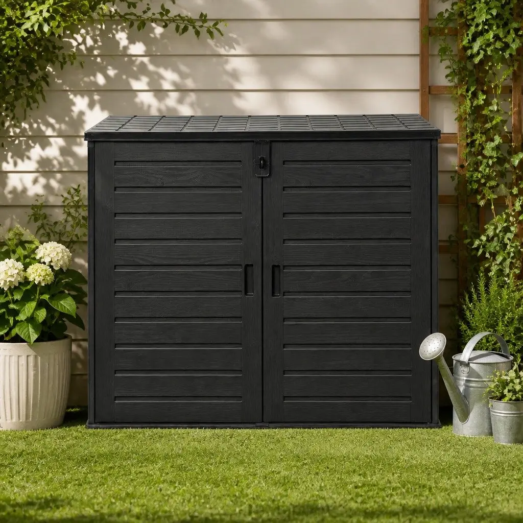 Outdoor Storage Box for Garden Tools 1170L Black