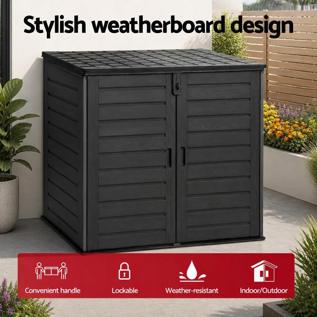Outdoor Storage Box for Garden Tools 1170L Black