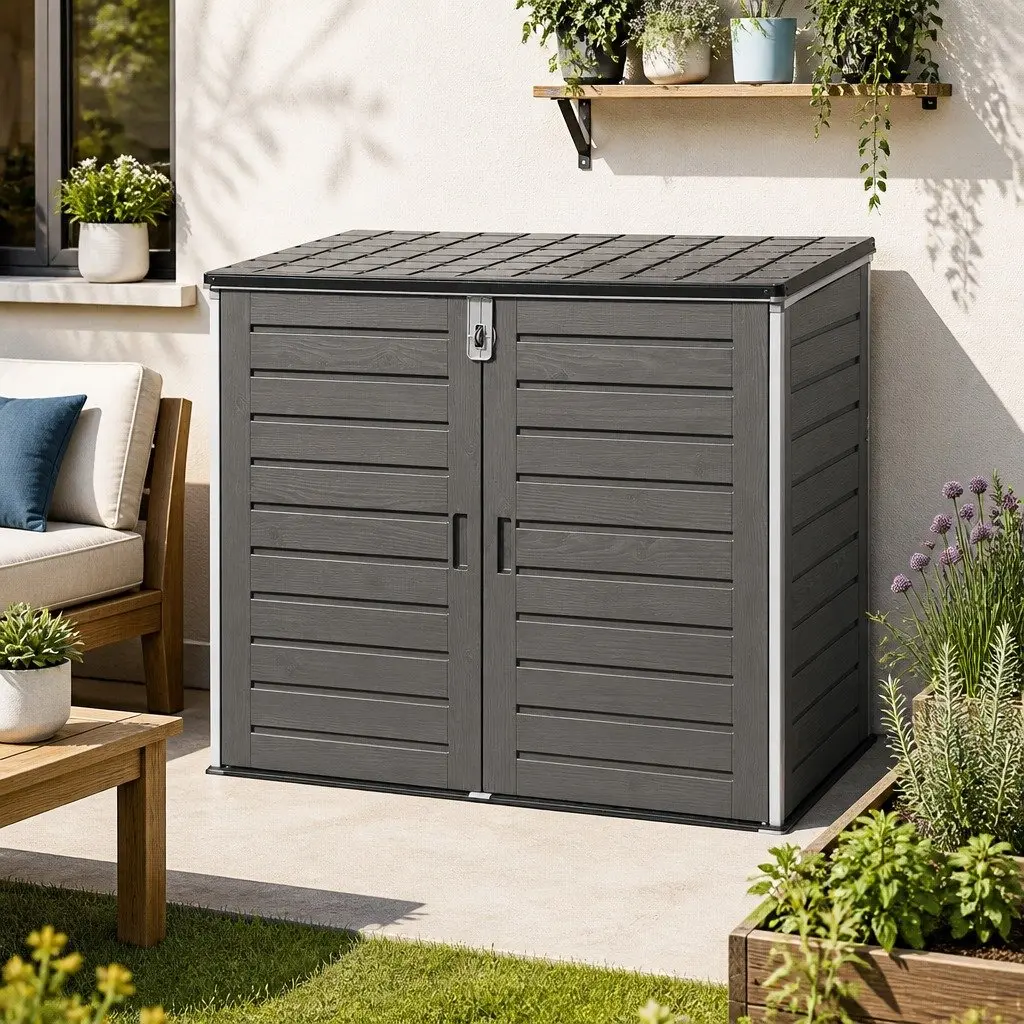 Outdoor Storage Box for Garden Tools 1170L Grey