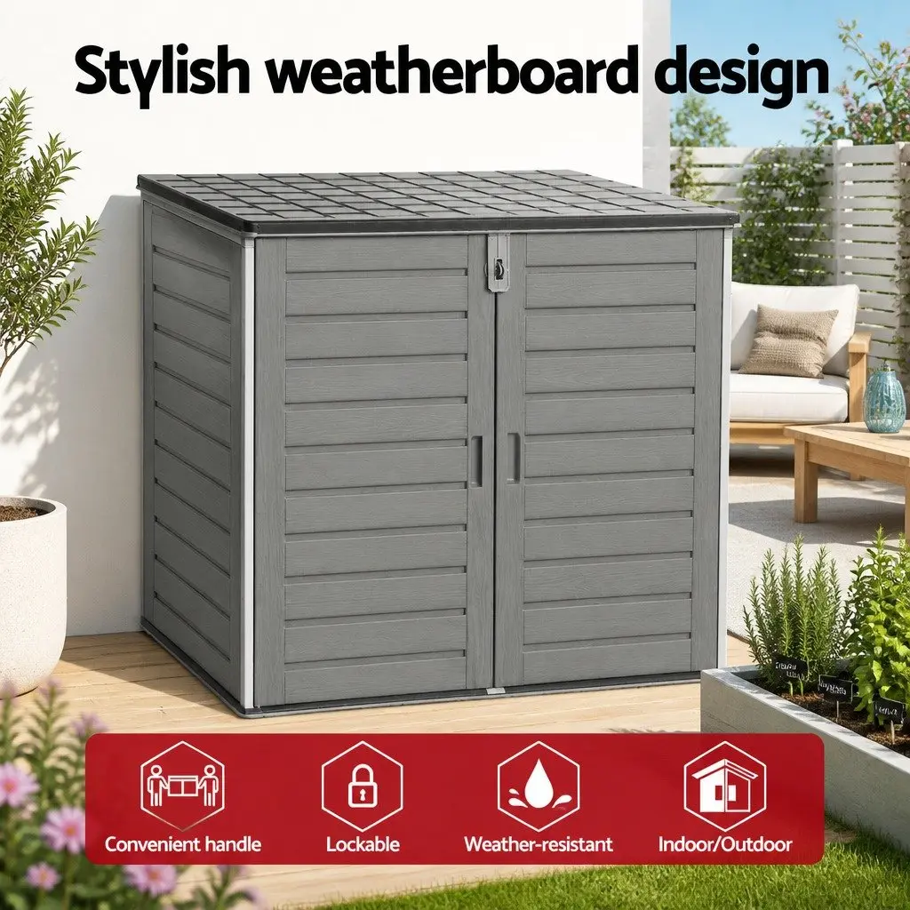Outdoor Storage Box for Garden Tools 1170L Grey