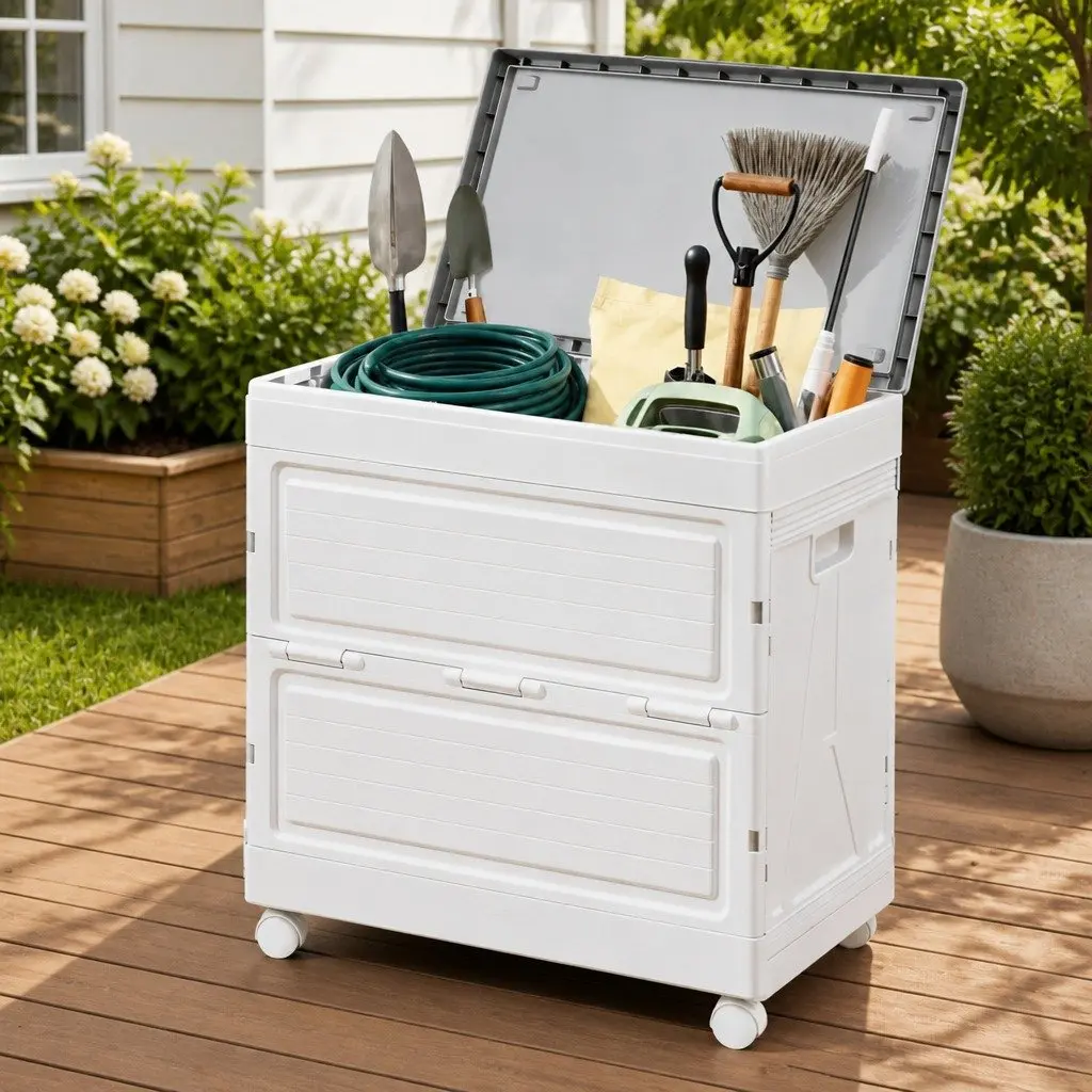159L Beige Outdoor Storage Box