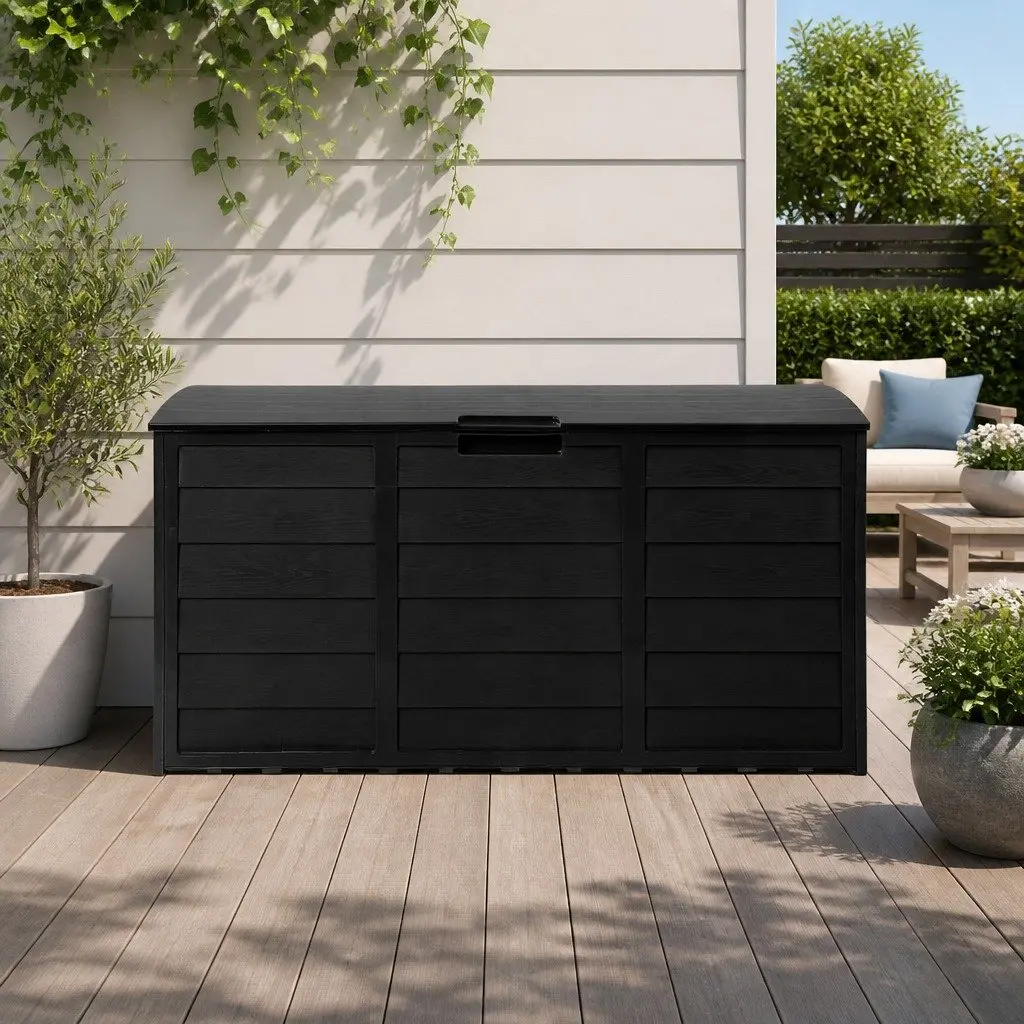 Outdoor Storage Box 290L Garden Organiser Black