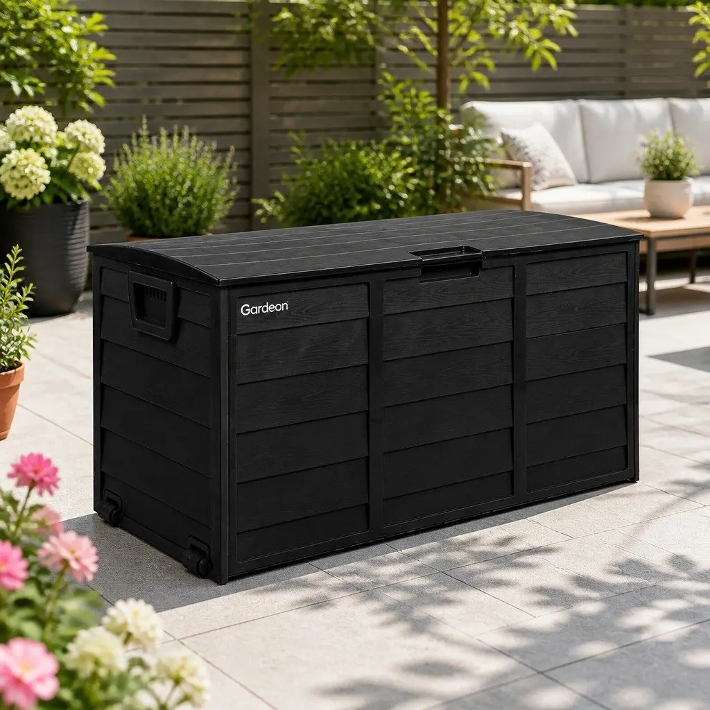 Outdoor Storage Box 290L Garden Organiser Black