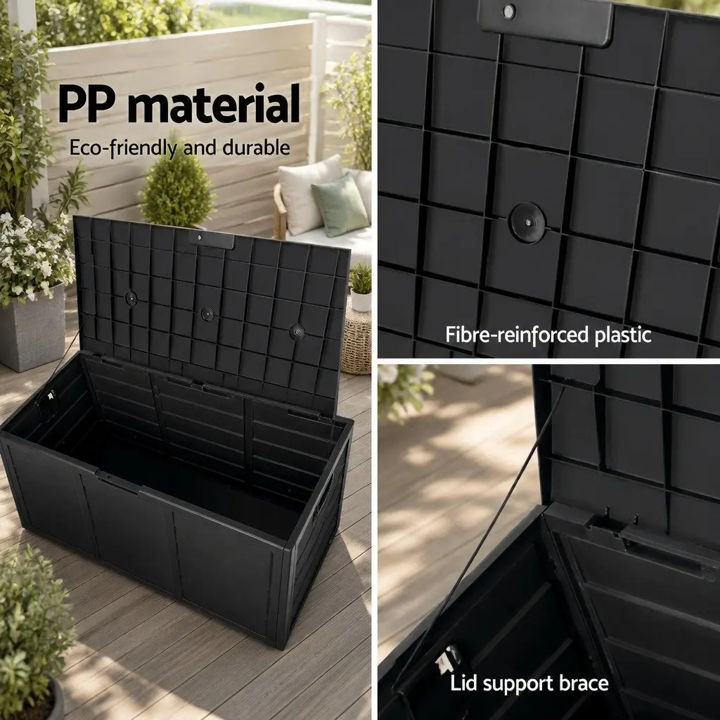 Outdoor Storage Box 290L Garden Organiser Black