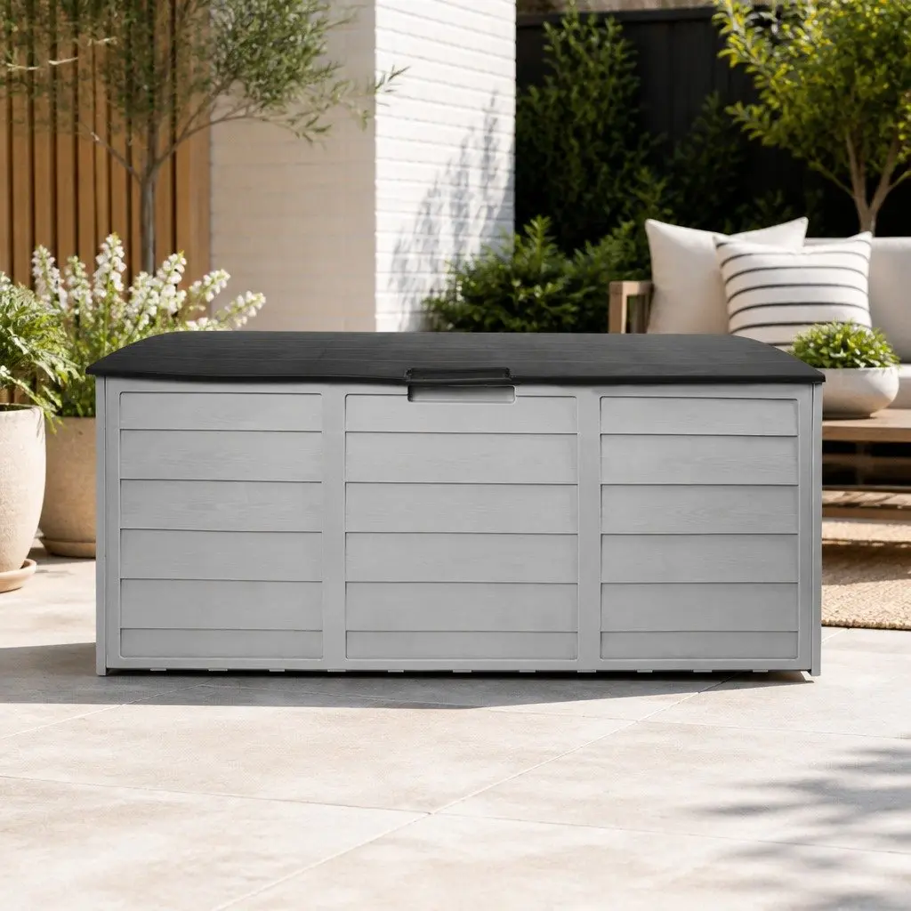 290L Polypropylene Outdoor Storage Box with Lockable Lid