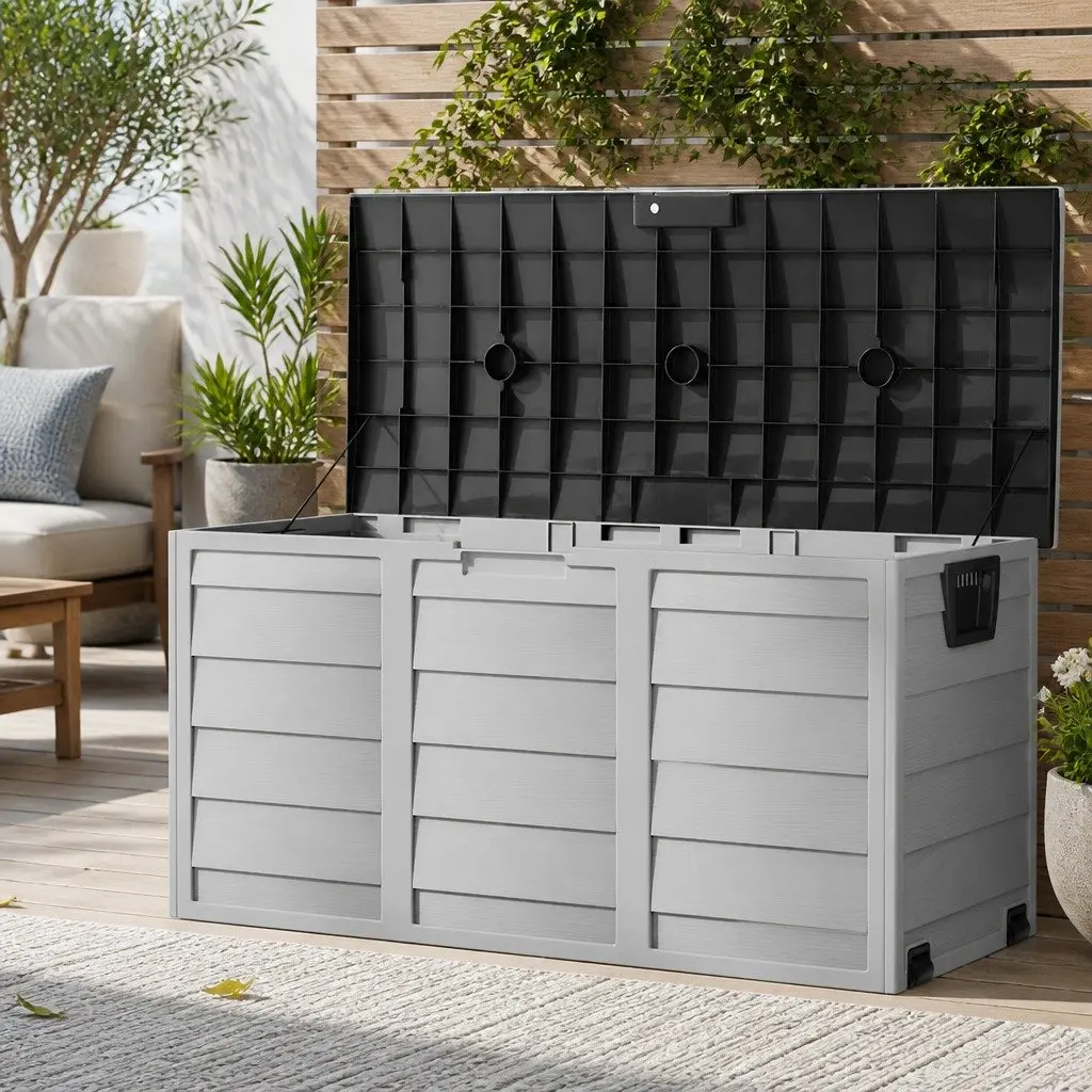 290L Polypropylene Outdoor Storage Box with Lockable Lid