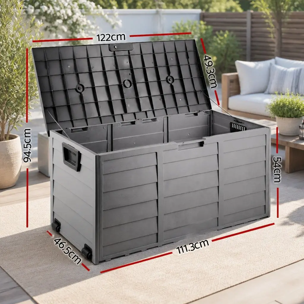 290L Polypropylene Outdoor Storage Box with Lockable Lid