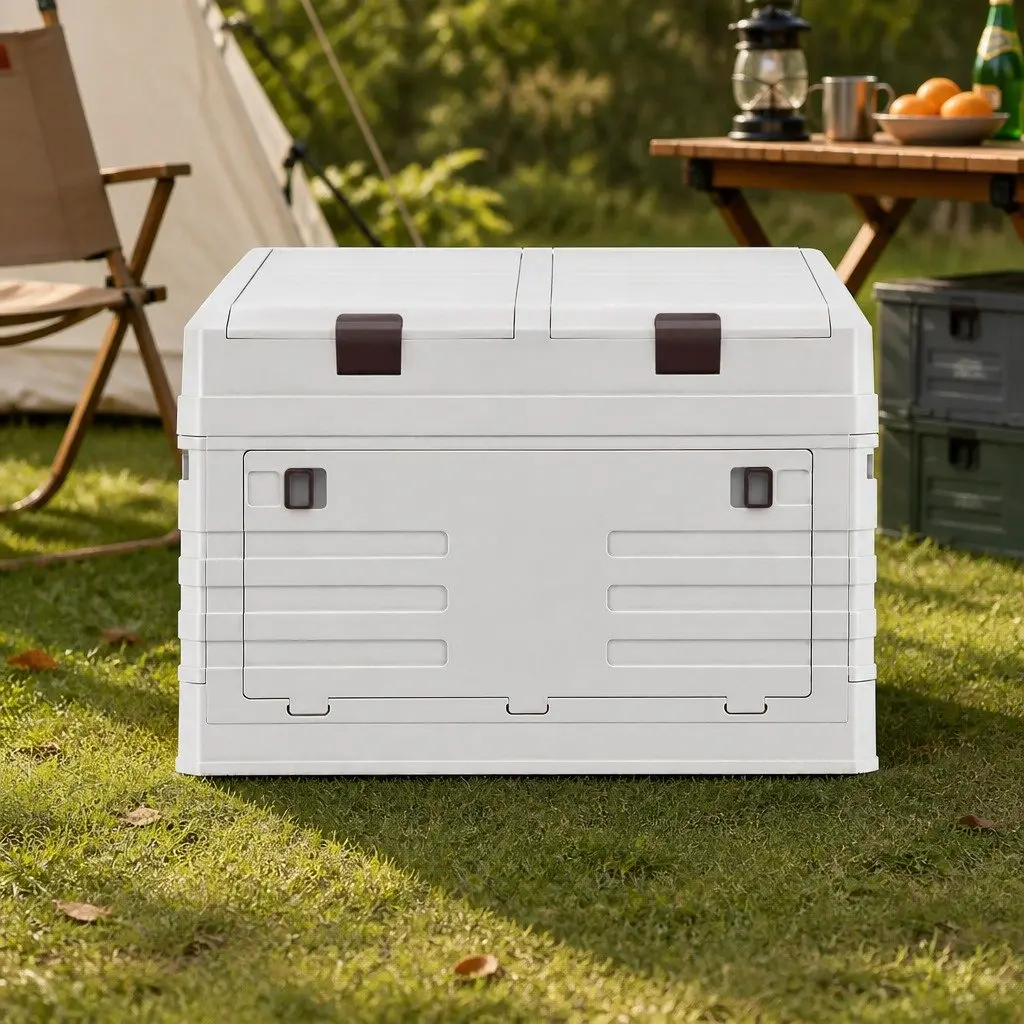 Outdoor Storage Box for Camping and Home Organization 60L Beige