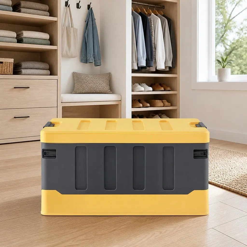 Collapsible Storage Box Outdoor 60L Yellow