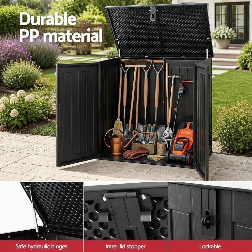Outdoor Storage Box for Garden Tools 775L Black