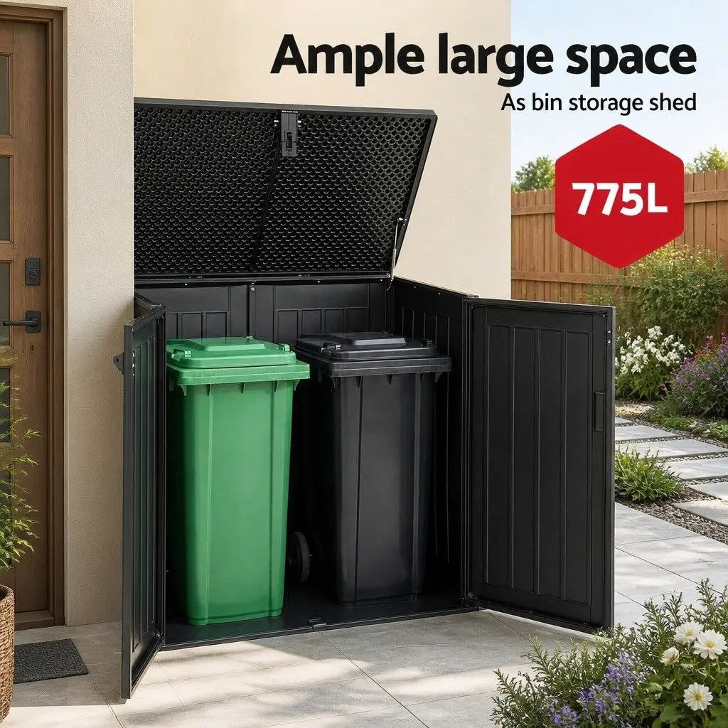 Outdoor Storage Box for Garden Tools 775L Black