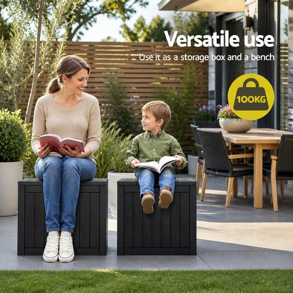 118L Outdoor Storage Box with Bench