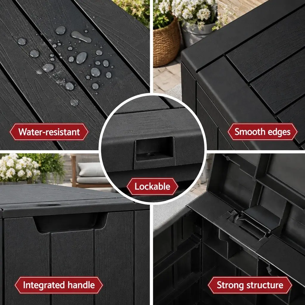 118L Outdoor Storage Box with Bench