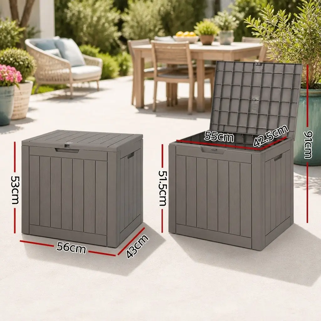 Outdoor Storage Box Garden Shed 118L Lockable Container
