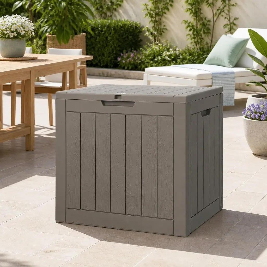 Outdoor Storage Box Garden Shed 118L Lockable Container