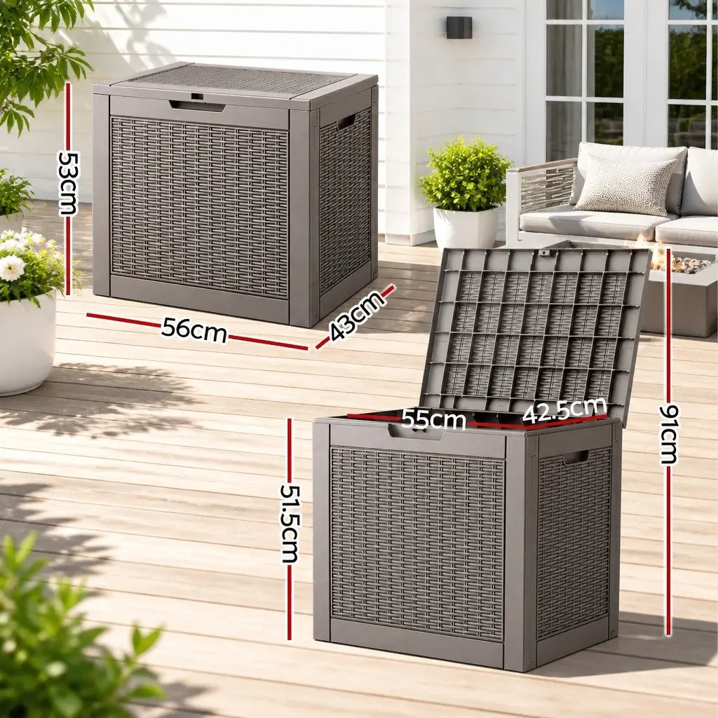Outdoor Storage Box for Garden Patio Balcony 118L Lockable Container