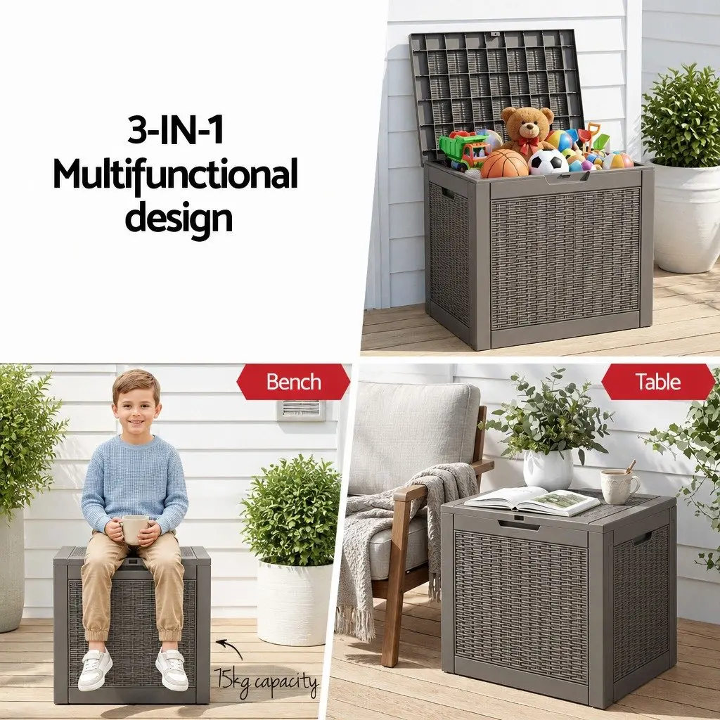 Outdoor Storage Box for Garden Patio Balcony 118L Lockable Container