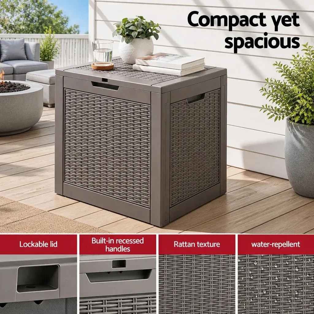Outdoor Storage Box for Garden Patio Balcony 118L Lockable Container