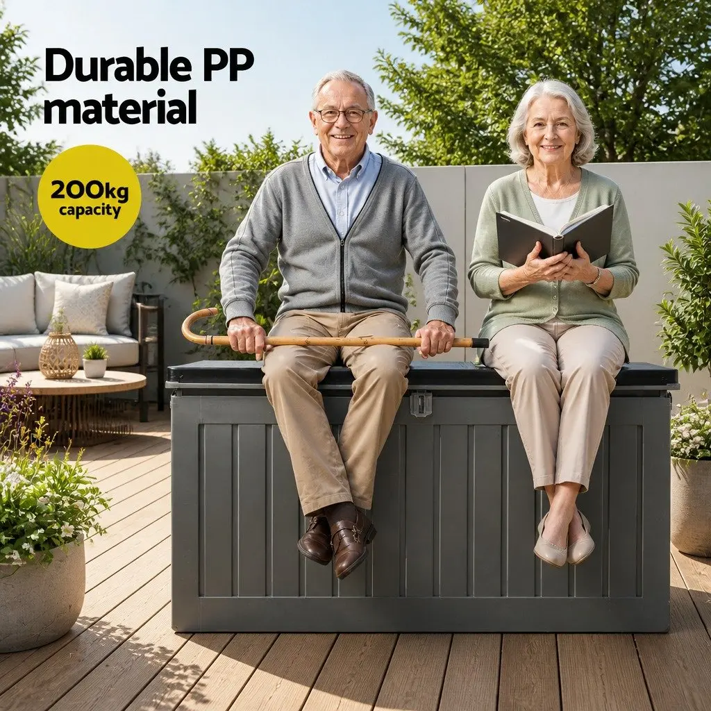 Outdoor Storage Box for Garden 190L Grey