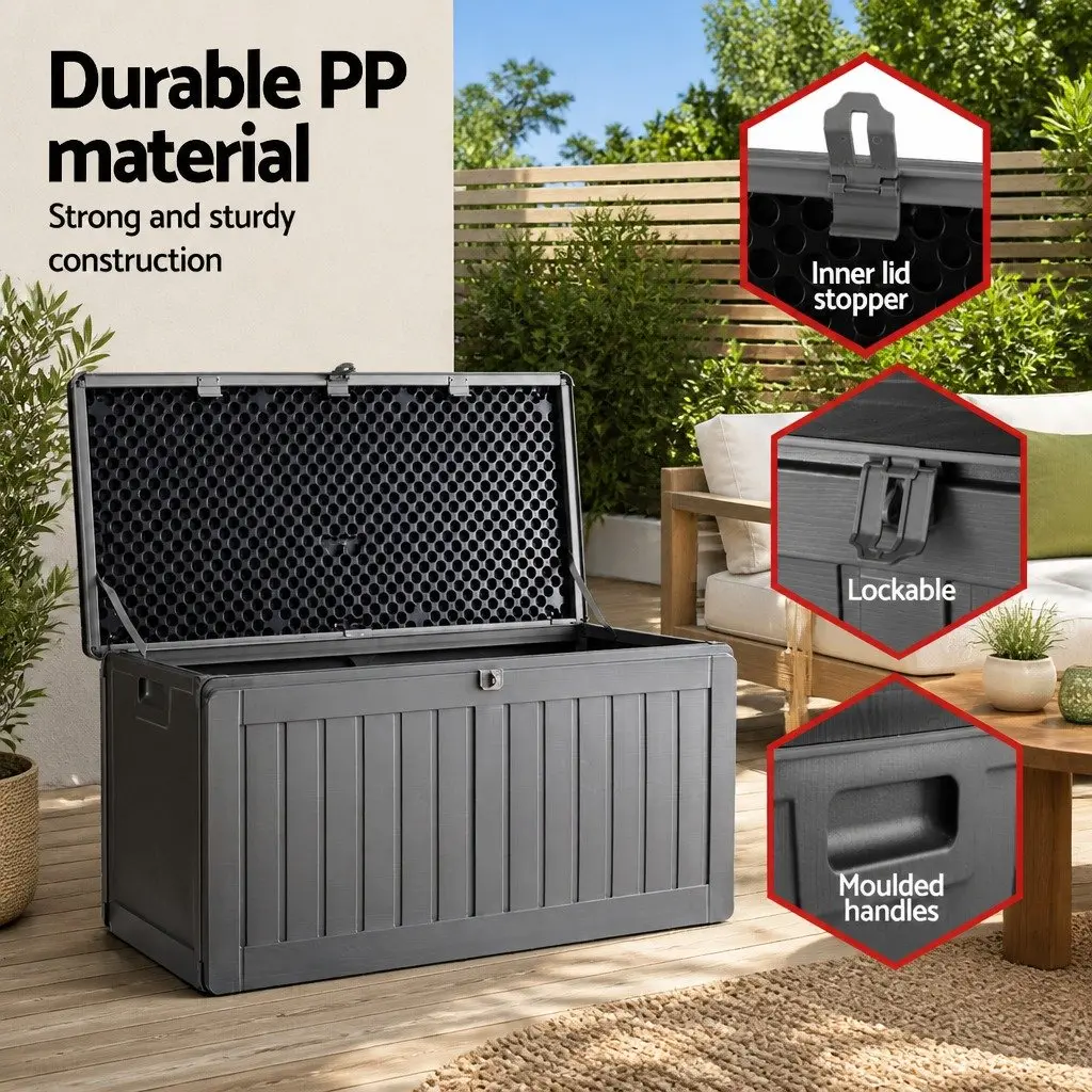 Outdoor Storage Box for Garden 190L Grey