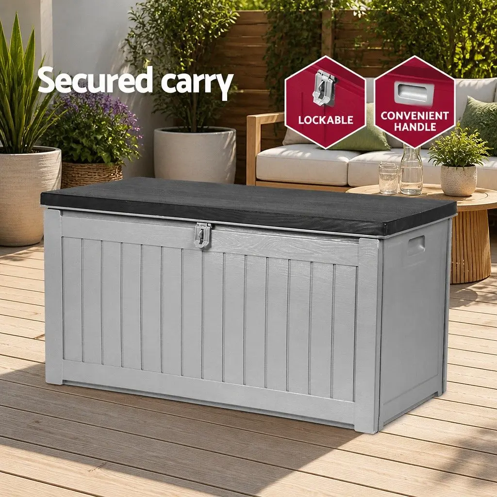 Outdoor Storage Box for Garden 190L Grey
