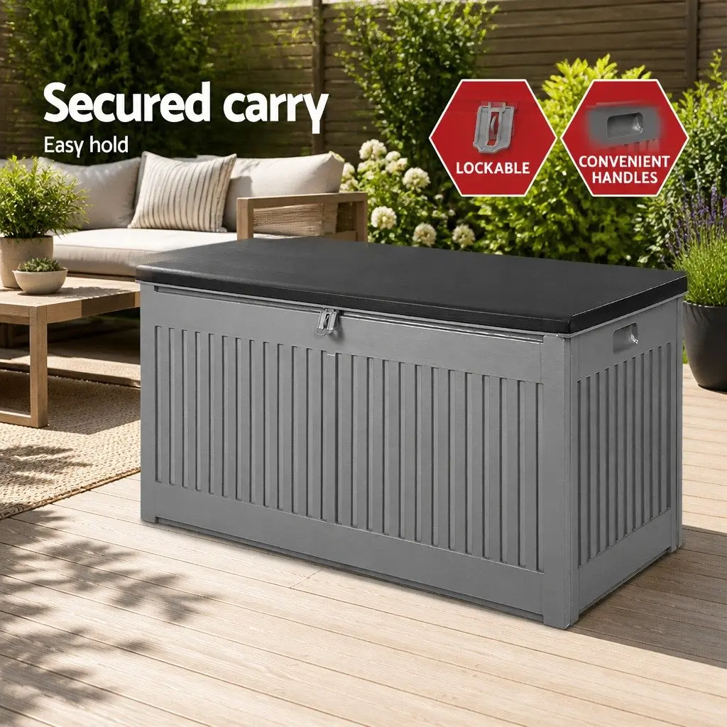270L Outdoor Storage Box with Bench